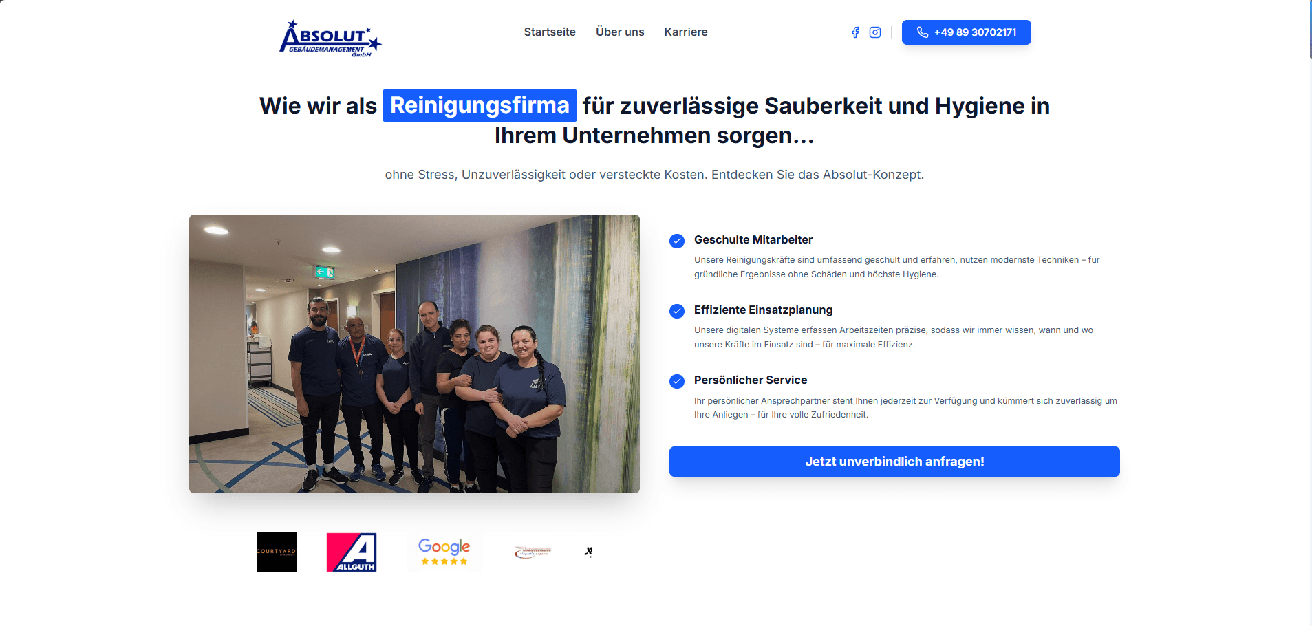 Absolut Reinigung Website