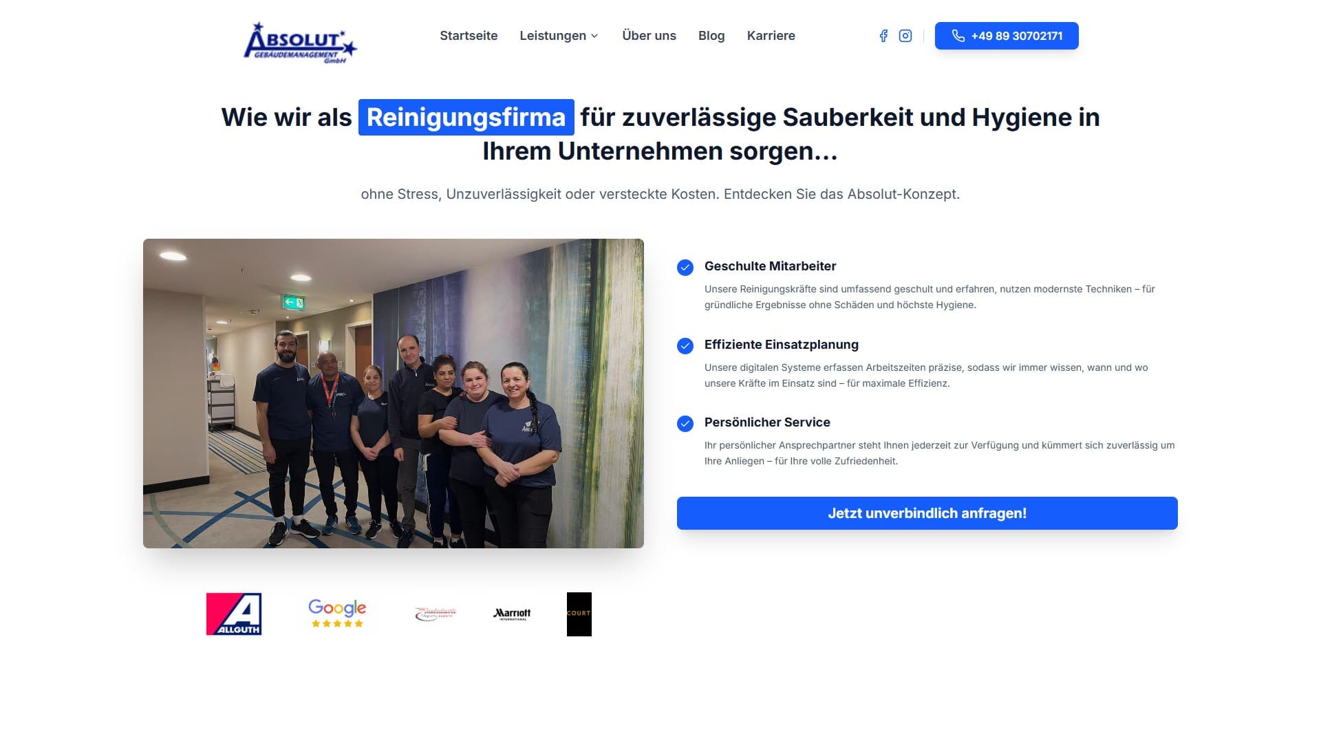 Website-Referenz: Absolut Reinigung (absolutreinigung.de)